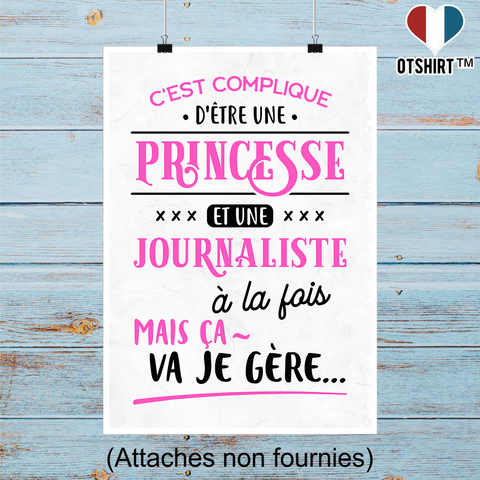 Affiche princesse et journaliste