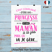 Affiche princesse et maman