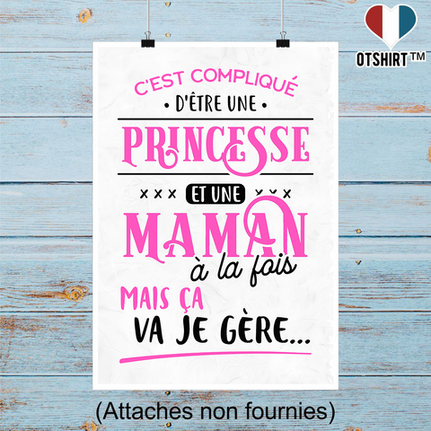 Affiche princesse et maman