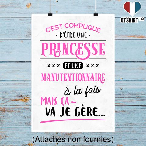 Affiche princesse et manutentionnaire