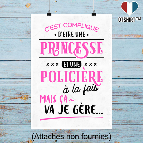 Affiche princesse et policière