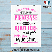 Affiche princesse et routière