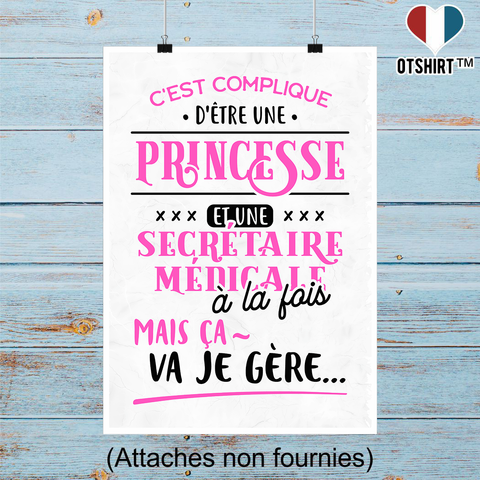Affiche princesse et secrétaire médicale