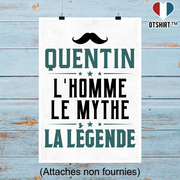 Affiche quentin l'homme le mythe la légende