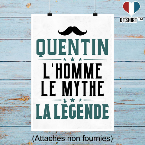 Affiche quentin l'homme le mythe la légende