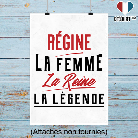 Affiche régine la femme la reine la légende