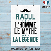 Affiche raoul l'homme le mythe la légende