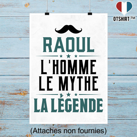 Affiche raoul l'homme le mythe la légende