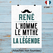 Affiche rené l'homme le mythe la légende