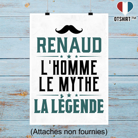 Affiche renaud l'homme le mythe la légende