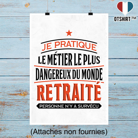 Affiche retraité personne n'y a survécu