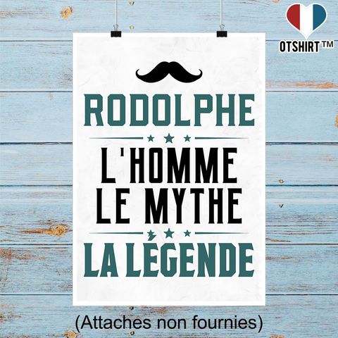 Affiche rodolphe l'homme le mythe la légende