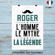 Affiche roger l'homme le mythe la légende