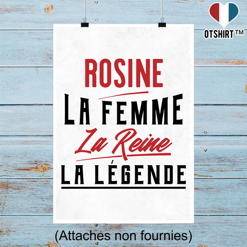 Affiche rosine la femme la reine la légende