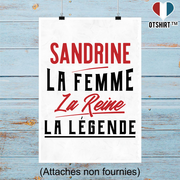 Affiche sandrine la femme la reine la légende