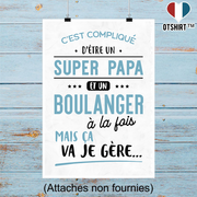 Affiche super papa et boulanger