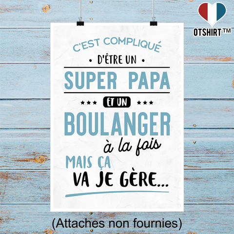Affiche super papa et boulanger