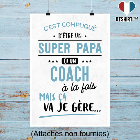 Affiche super papa et coach