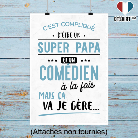 Affiche super papa et comédien