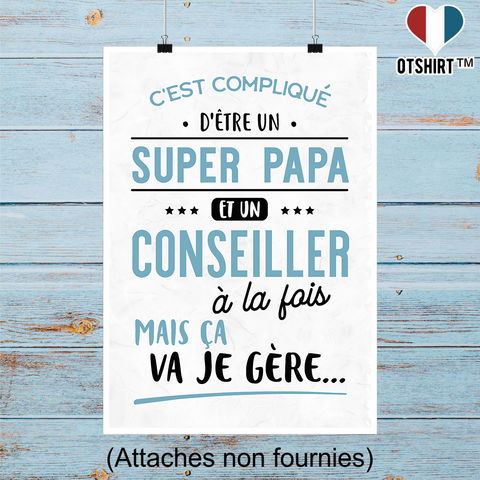 Affiche super papa et conseiller
