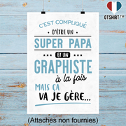 Affiche super papa et graphiste