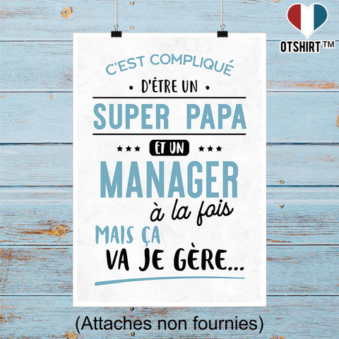 Affiche super papa et manager