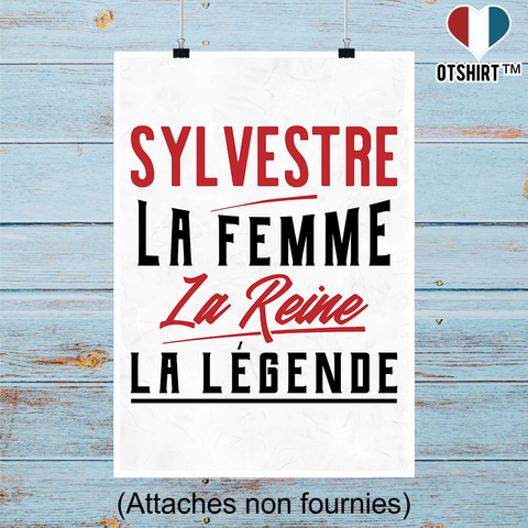 Affiche sylvestre la femme la reine la légende