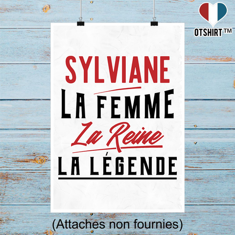 Affiche sylviane la femme la reine la légende