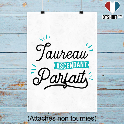 Affiche taureau ascendant parfait