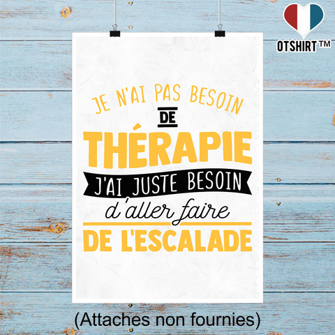 Affiche thérapie escalade