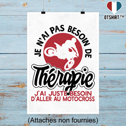 Affiche thérapie motocross