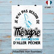 Affiche thérapie ou pêche
