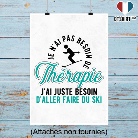 Affiche thérapie ski