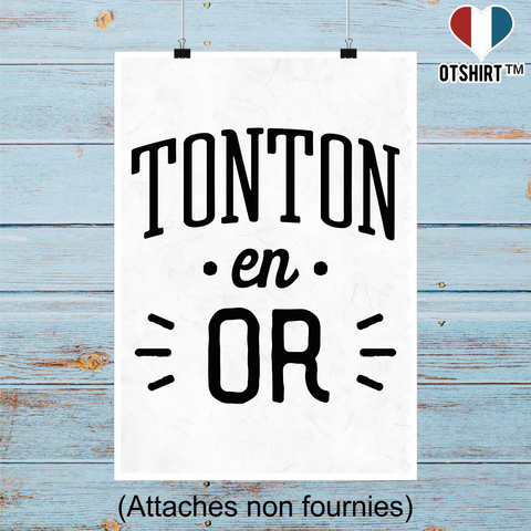 Affiche tonton en or