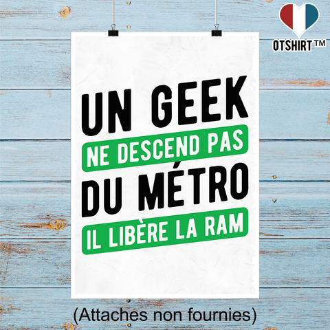 Affiche un geek libère la ram