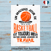 Affiche un mauvais jour de basket