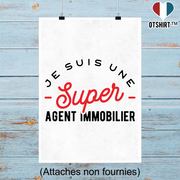 Affiche une super agent immobilier