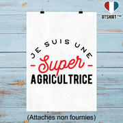 Affiche une super agricultrice