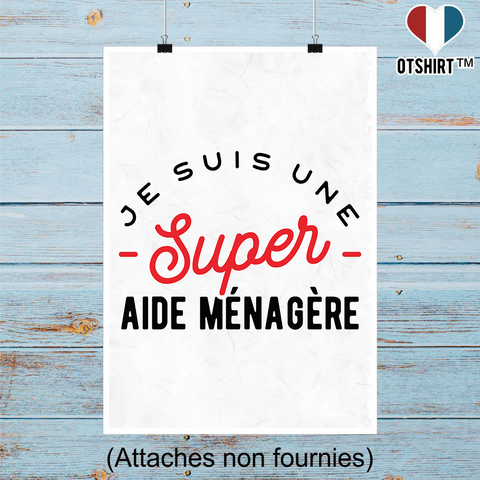 Affiche une super aide ménagère