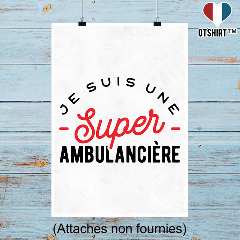 Affiche une super ambulancière