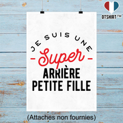 Affiche une super arrière petite fille