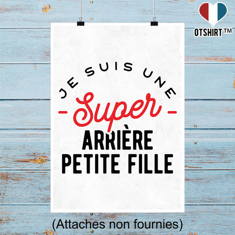 Affiche une super arrière petite fille