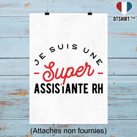 Affiche une super assistante rh