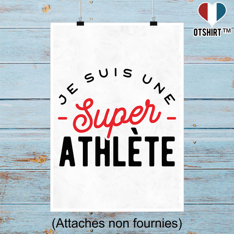 Affiche une super athlète