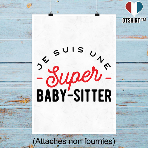 Affiche une super baby sitter