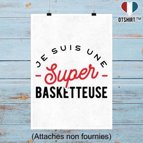Affiche une super basketteuse