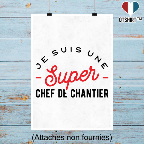 Affiche une super chef de chantier