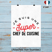 Affiche une super chef de cuisine