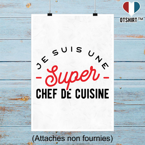 Affiche une super chef de cuisine