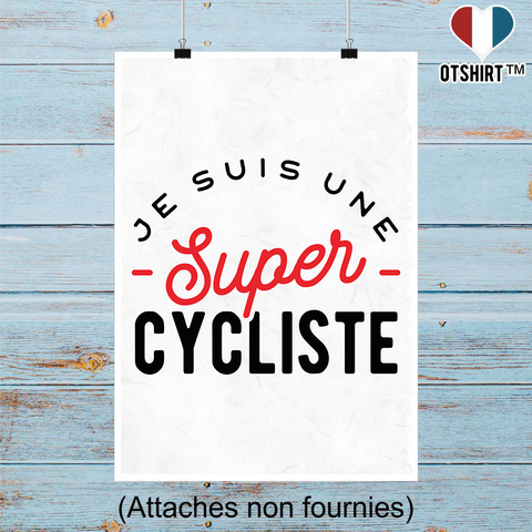 Affiche une super cycliste